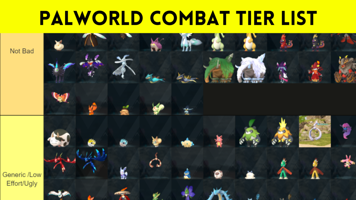 Palworld combat tier list